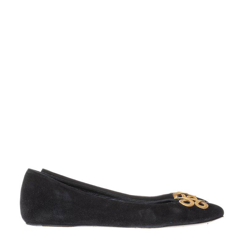 Sapatilha-Ralph-Lauren-Camurca-Preto-Corrente-Dourada