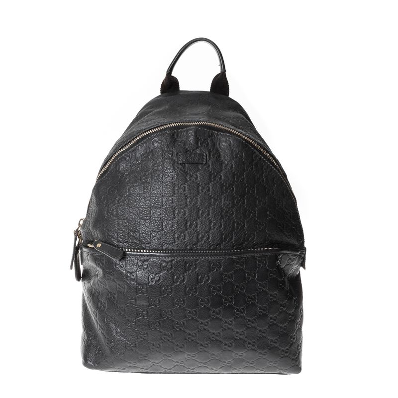 Mochila-Gucci-Couro-Marrom-GG-Supreme