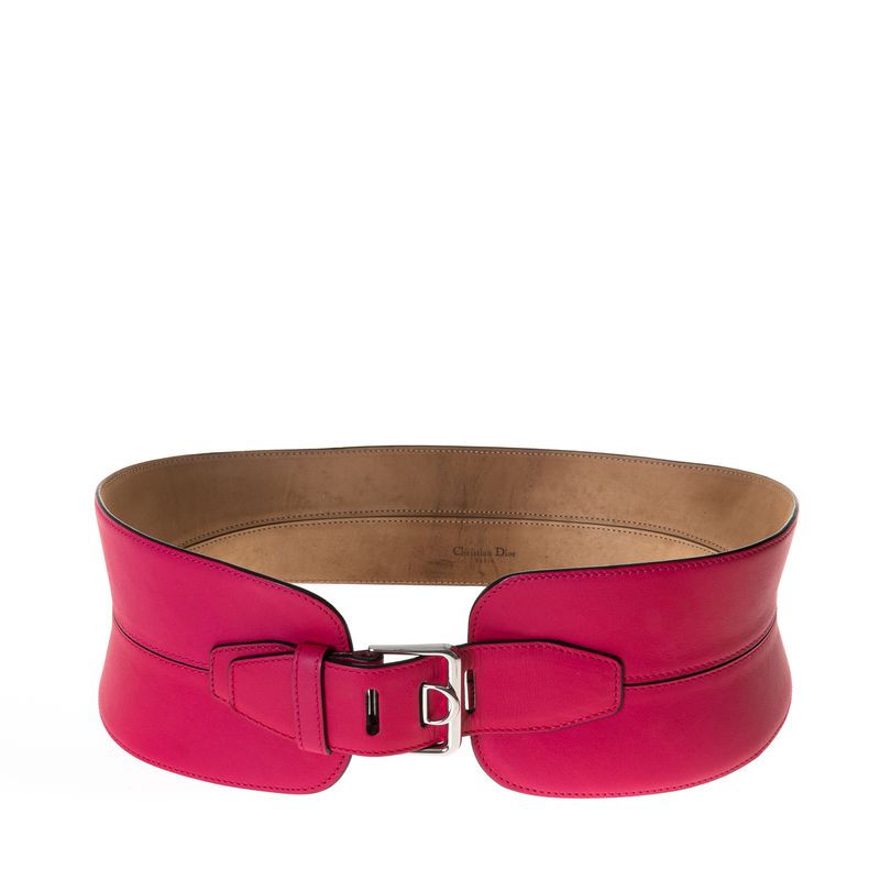 Cinto-Largo-Christian-Dior-Bar-Couro-Rosa