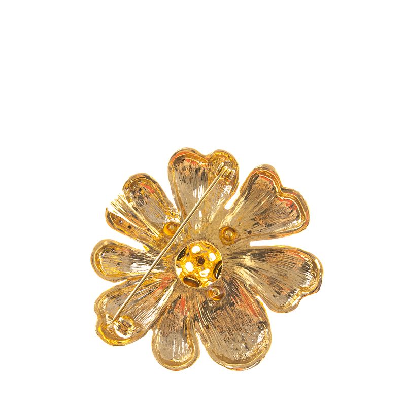 Broche-Vintage-Flor-Strass-Prateado-e-Preto