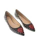 Sapatilha-Valentino-Rockstud-Bico-Fino-Couro-Preto-Coracao