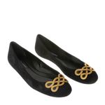 Sapatilha-Ralph-Lauren-Camurca-Preto-Corrente-Dourada