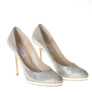 Sapato de Salto Jimmy Choo Prateado