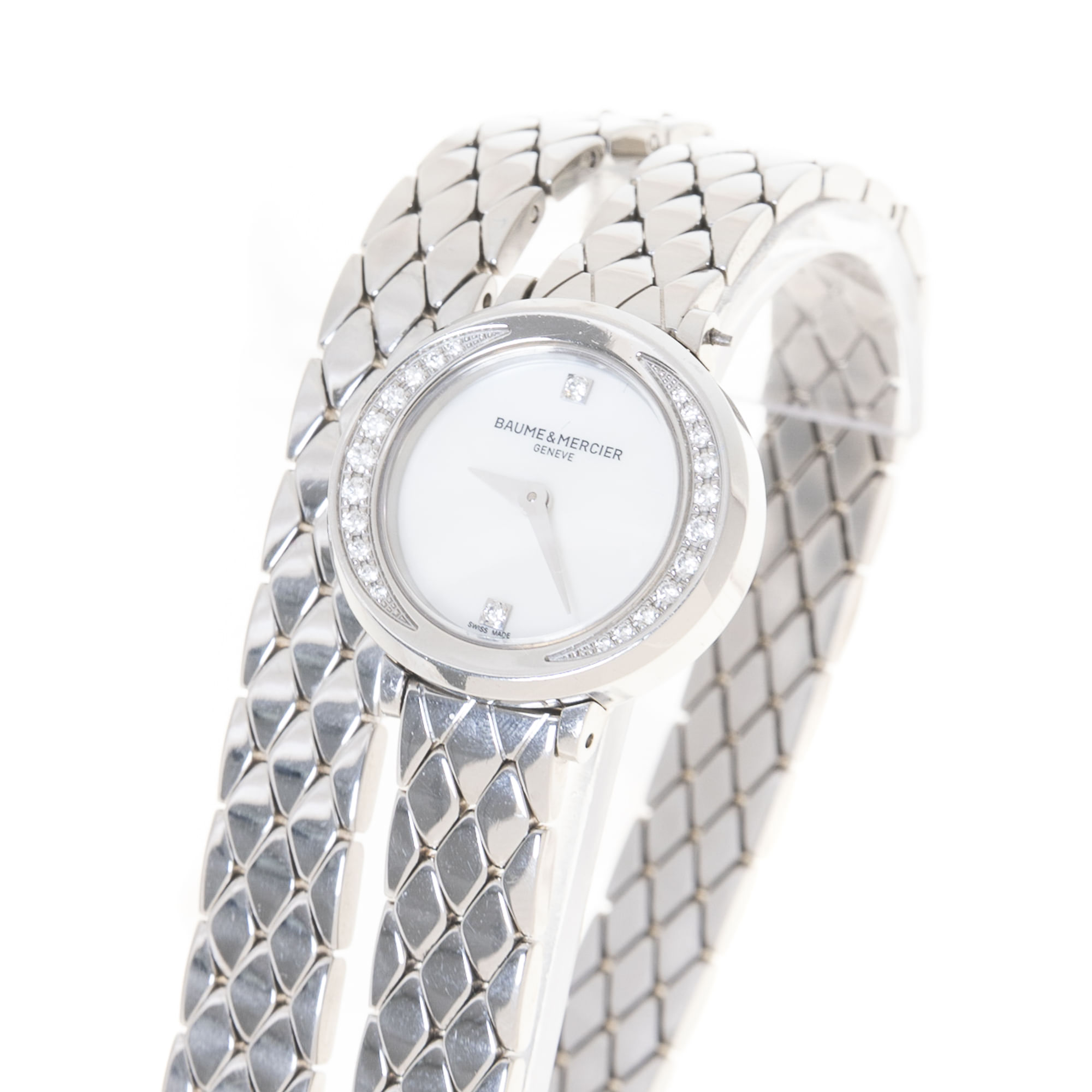 Rel gio Baume Mercier Petite Promesse Quartzo com Diamantes Brech de luxo Prettynew