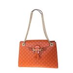 Bolsa-Gucci-Signature-Emily-Couro-Laranja