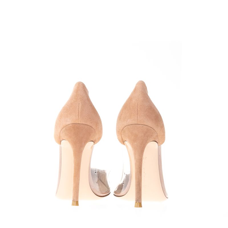 Scarpin-Gianvito-Rossi-Dourado-Camurca-e-Transparente