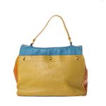 Bolsa-Yves-Saint-Laurent-couro-e-Camurca-Tricolor