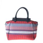 Bolsa-Giorgio-Armani-Tecido-Vermelho-Couro-Azul-Marinho