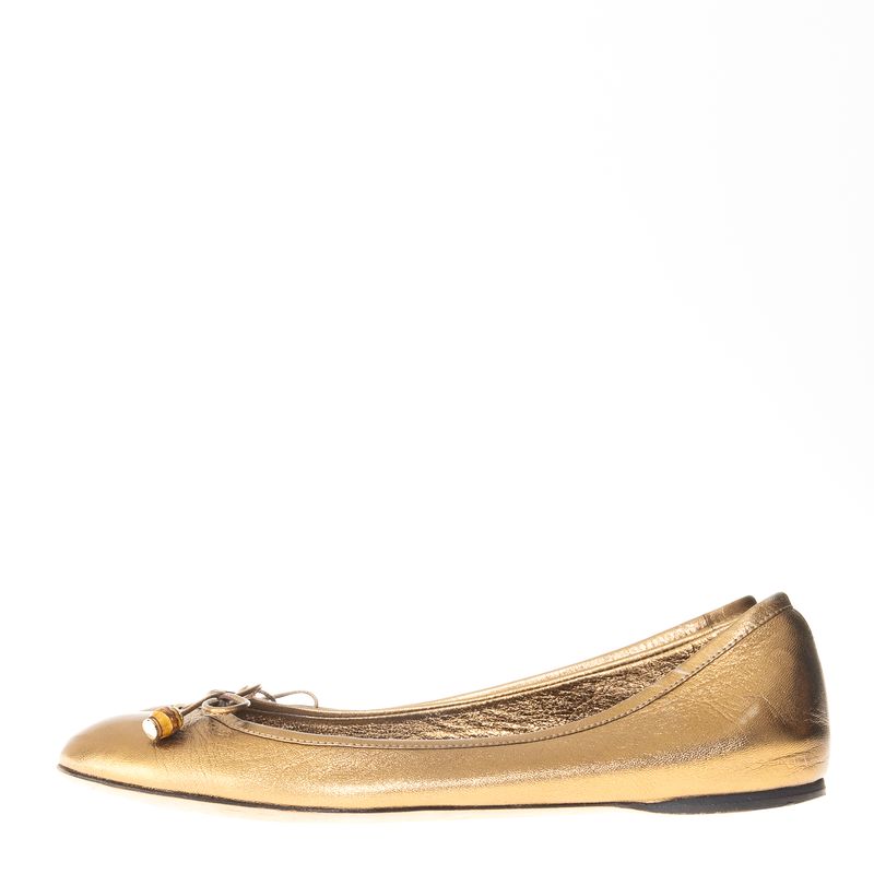 Sapatilha-Gucci-Dourada-Bamboo