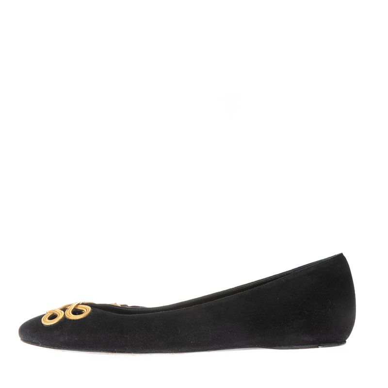 Sapatilha-Ralph-Lauren-Camurca-Preto-Corrente-Dourada