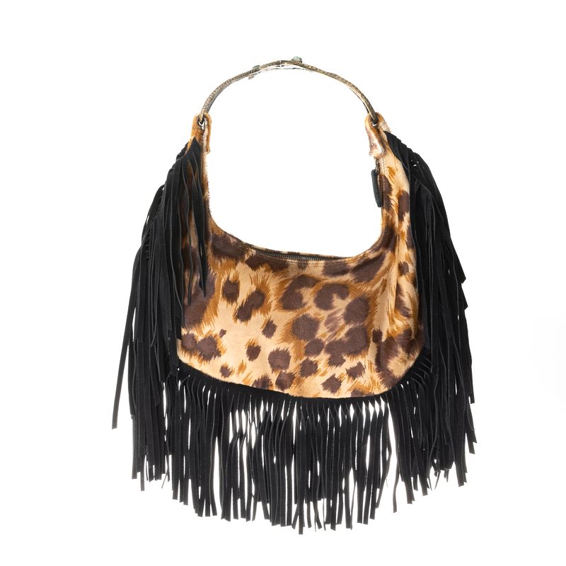Bolsa-Valentino-Vintage-Franjas-e-Couro-com-Pelos