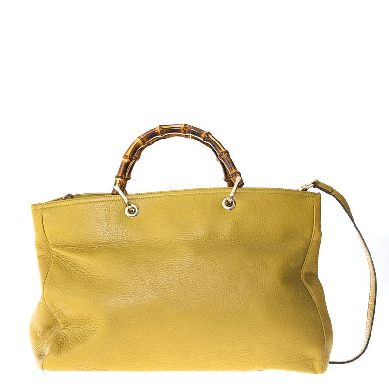 Bolsa-Gucci-Bamboo-Shopper-Tote-Couro-Verde