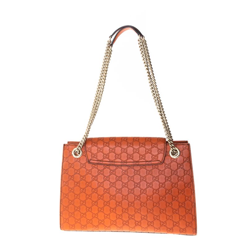 Bolsa-Gucci-Signature-Emily-Couro-Laranja