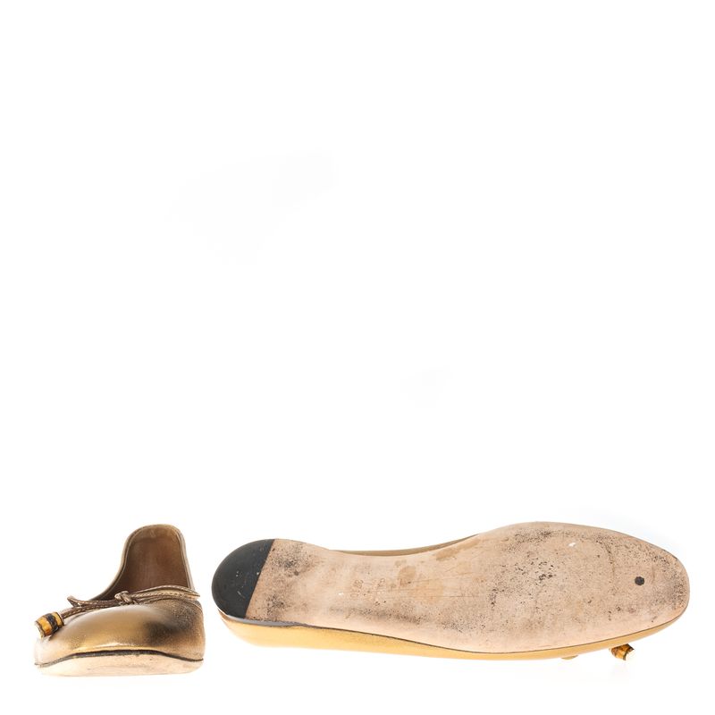 Sapatilha-Gucci-Dourada-Bamboo