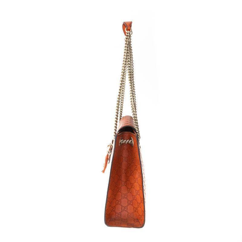 Bolsa-Gucci-Signature-Emily-Couro-Laranja