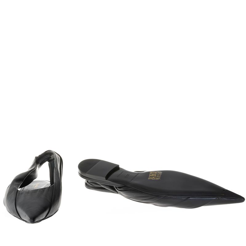 Sapatilha-Balenciaga-Slingback-Couro-Preto-Bico-Fino
