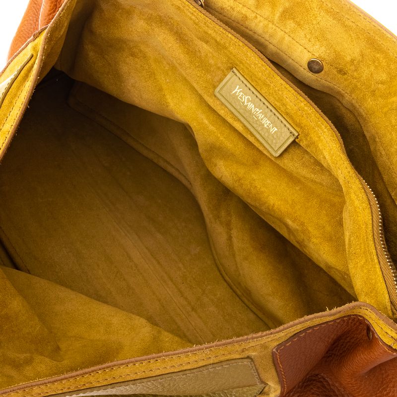 Bolsa-Yves-Saint-Laurent-couro-e-Camurca-Tricolor