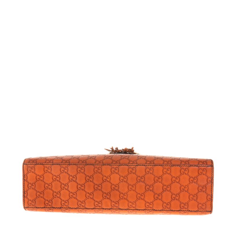 Bolsa-Gucci-Signature-Emily-Couro-Laranja