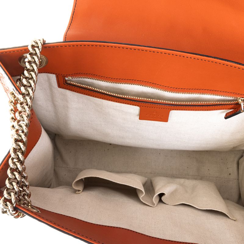 Bolsa-Gucci-Signature-Emily-Couro-Laranja