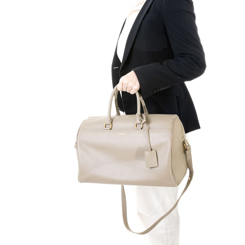 Bolsa-Saint-Laurent-Duffle-Cinza