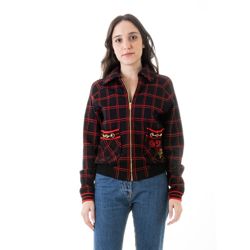 65899-Jaqueta-Gucci-Quadriculada-Preto-e-Vermelho-1