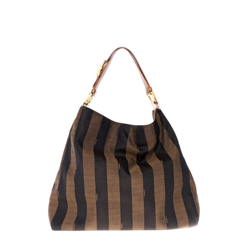 Bolsa-Fendi-Pequin-Hobo-Listras-Acabamento-em-Couro