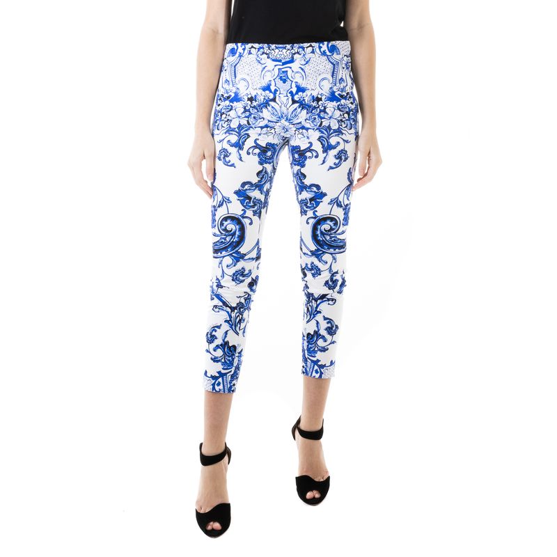 Calca-Roberto-Cavalli-Azul-e-Branca