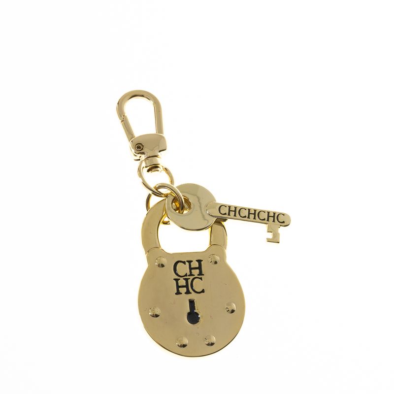 Chaveiro-Carolina-Herrera-Cadeado-Metal-Dourado