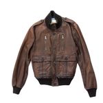 Jaqueta-de-Couro-Gucci-Marrom