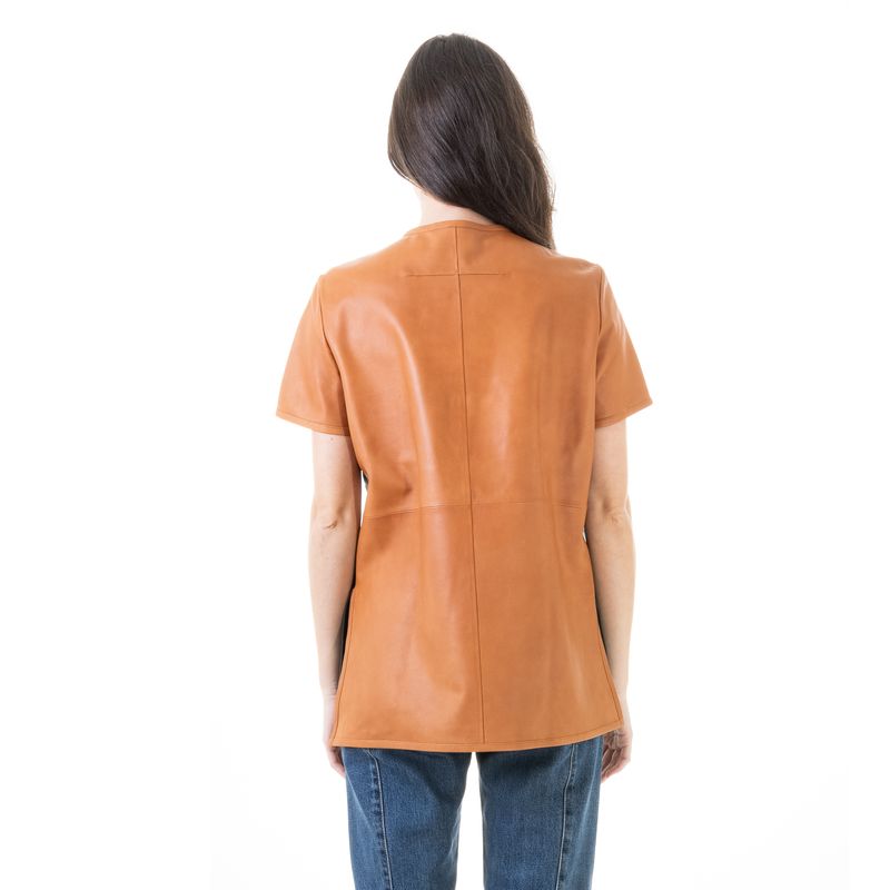 Blusa-Givenchy-Couro-Caramelo-e-Ziper