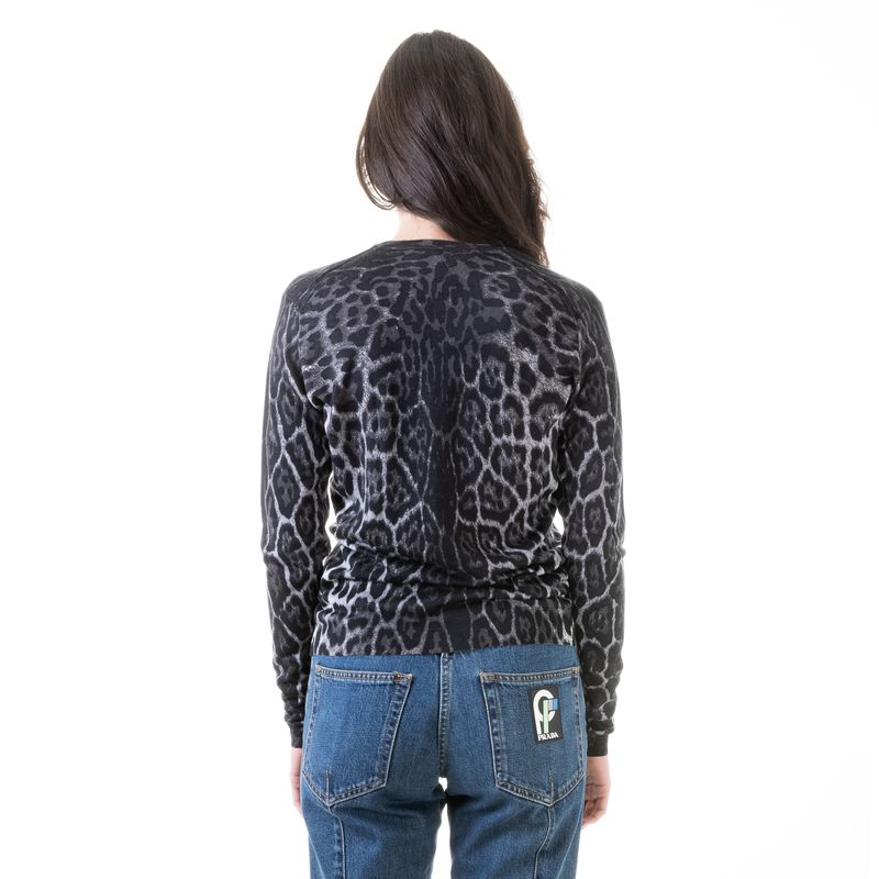 Cardigan-Yves-Saint-Laurent-Animal-Print