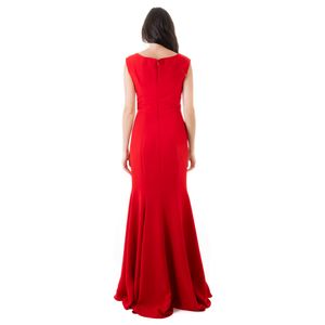 Vestido Longo Marcelo Quadros Vermelho