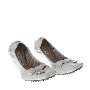 Sapatilha Tod's Couro Branco com Elástico