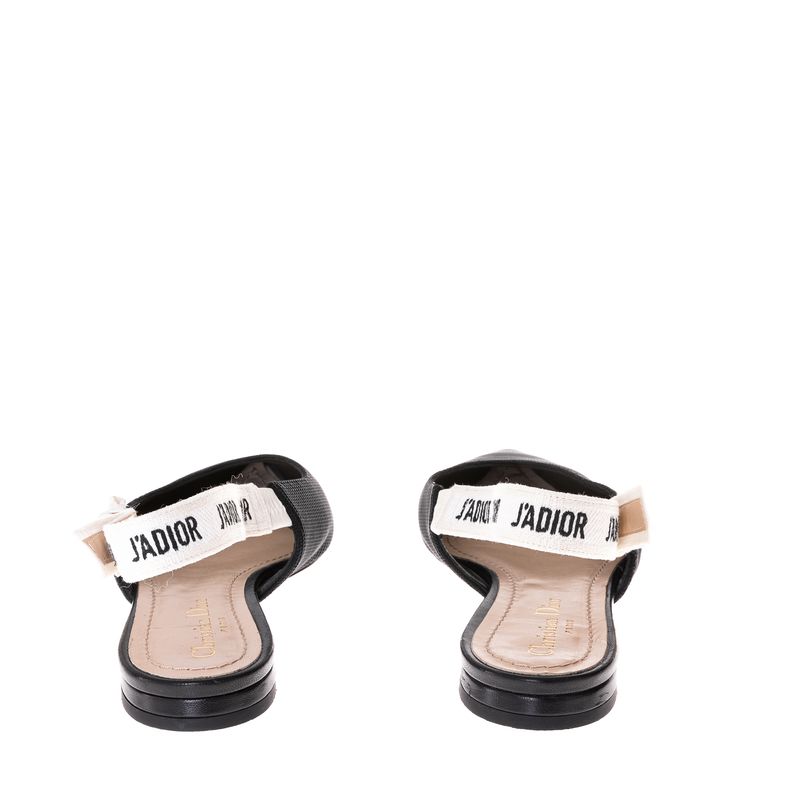 Slingback-Christian-Dior-J-adiore-Tecido-Preto-Sem-Salto