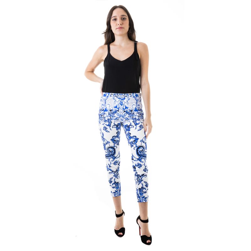 Calca-Roberto-Cavalli-Azul-e-Branca