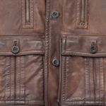 Jaqueta-de-Couro-Gucci-Marrom