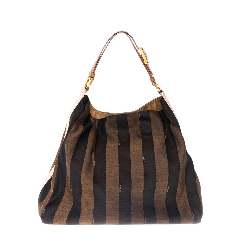 Bolsa-Fendi-Pequin-Hobo-Listras-Acabamento-em-Couro
