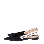 Slingback-Christian-Dior-J-adiore-Tecido-Preto-Sem-Salto