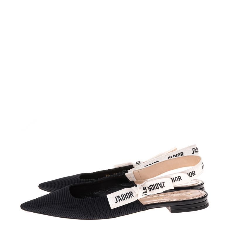 Slingback-Christian-Dior-J-adiore-Tecido-Preto-Sem-Salto
