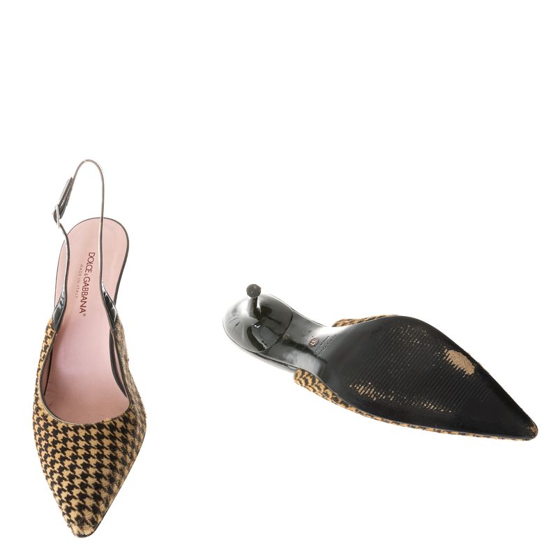 Slingback-Dolce---Gabbana-Pied-de-Poule