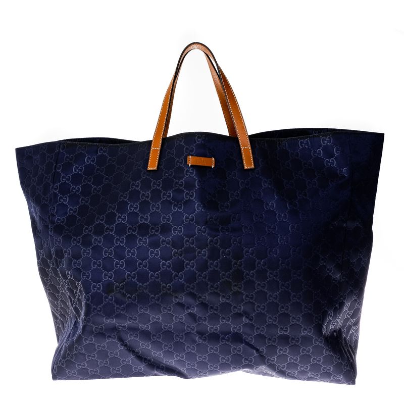 Bolsa-Gucci-Joy-Shopper-de-Nylon-Azul-Marinho