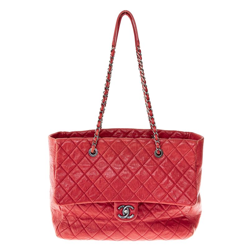 Bolsa-Chanel-Couro-Vermelho