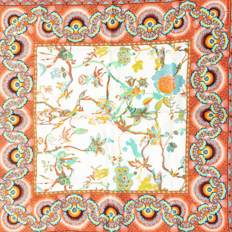 Lenco-Christian-Lacroix-Estampado-Coral-e-Creme