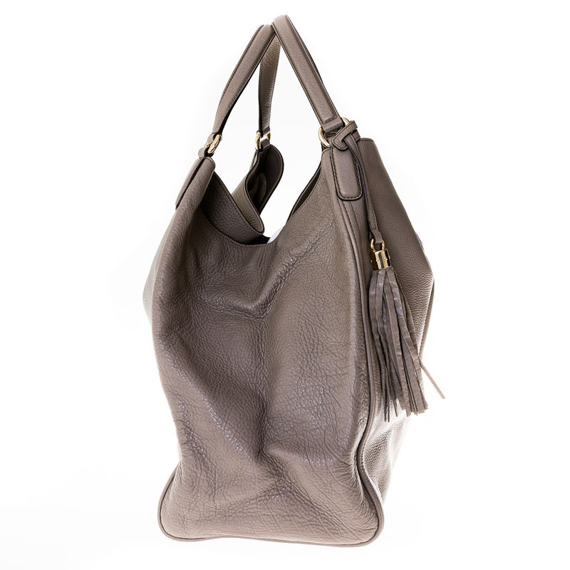Bolsa-Gucci-Soho-de-Ombro-Cinza