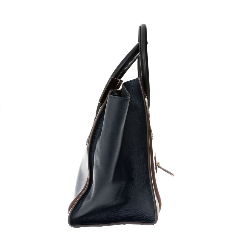 Bolsa-Celine-Luggage-Bicolor-Azul-e-Marrom