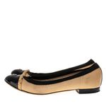 Sapatilha-Chanel-Bicolor-CC-Couro-Bege