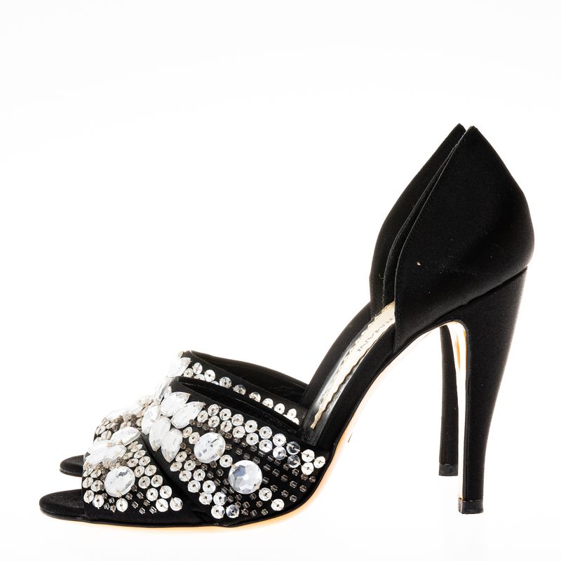 Sandalia-Emporio-Armani-Cetim-Preto-e-Pedrarias