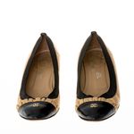 Sapatilha-Chanel-Bicolor-CC-Couro-Bege