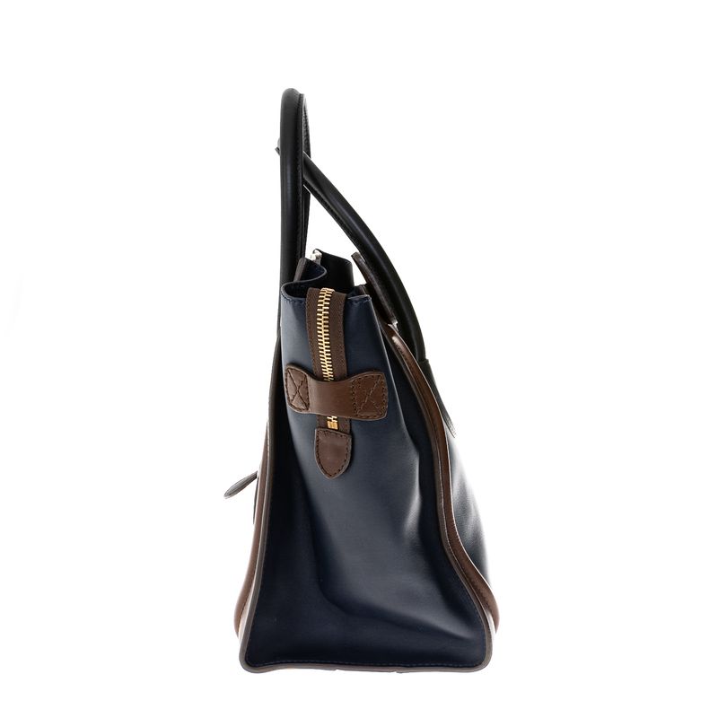 Bolsa-Celine-Luggage-Bicolor-Azul-e-Marrom