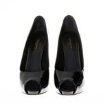 Peep-Toe-Louis-Vuitton-Oh-Really-Verniz-Preto-com-Cadeado